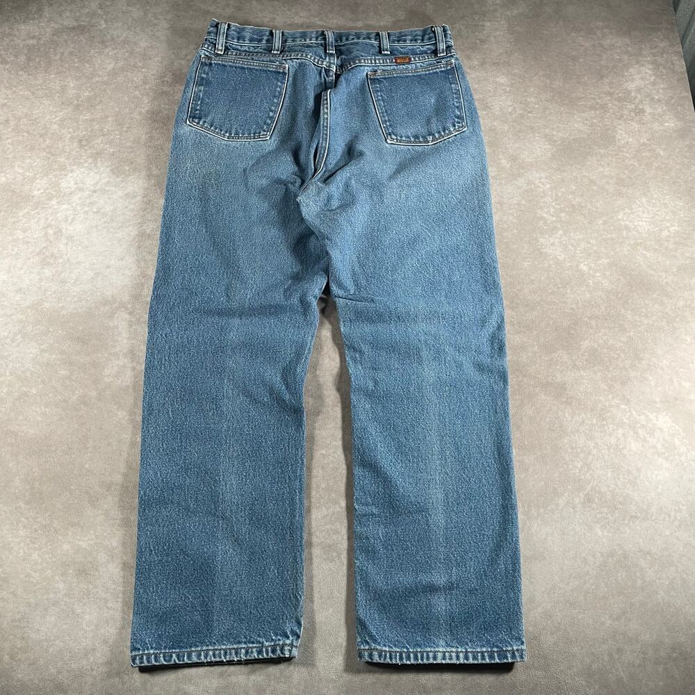 Vintage Rustler Jeans Mens 32x28 Medium Wash Denim Straight Leg 5 Pocket